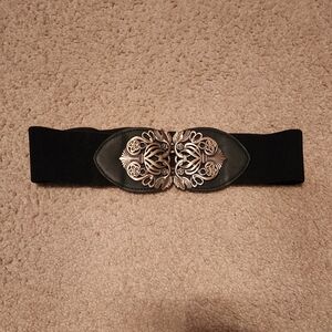 Retro style thick elastic belt